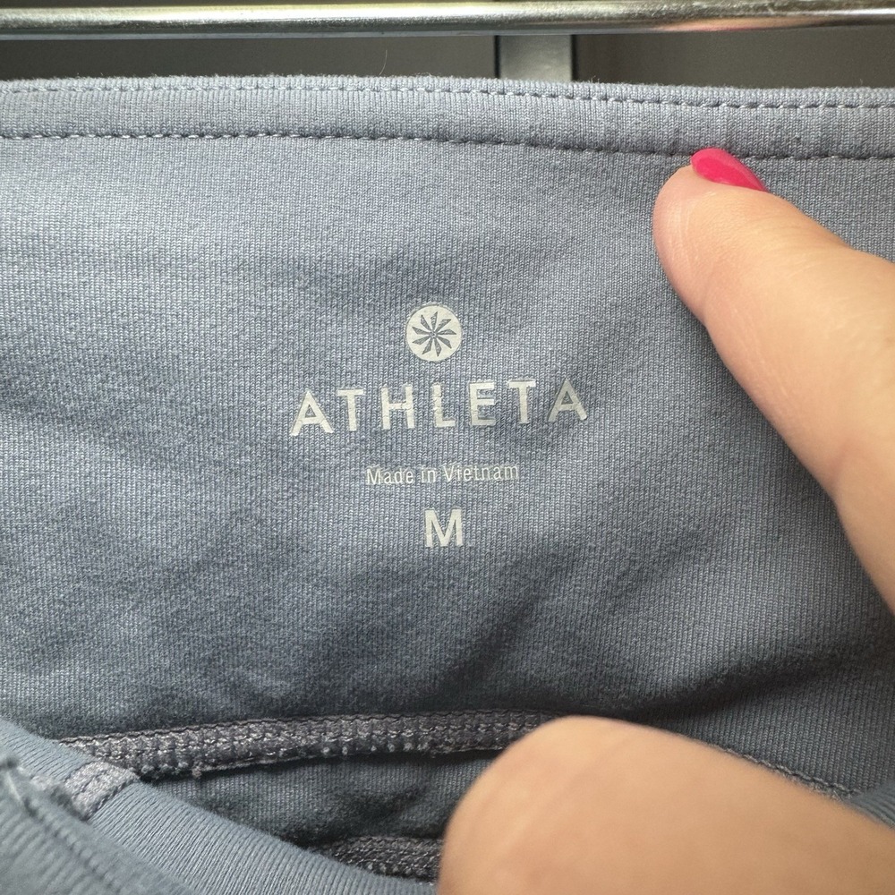 Athleta Yoga Pants Size M Straight Up Womens Blue Wide‎ Leg - Picture 2 of 10